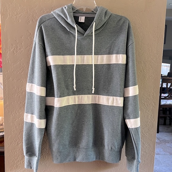Sovereign Code Men’s Eaton Striped Pullover color Dk Sea Hoodie size Lar… - Picture 4 of 17